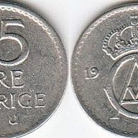 Schweden 25 Öre 1966 (m438)