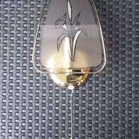 NEU: Wand Leuchte gold 60 W Glas Scheibe Blumen Dekor Lampe Flur Zipper Muster