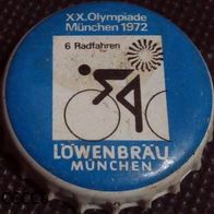 Löwenbräu München Olympiade 1972 Serie Brauerei Bier Kronkorken Korken Nr 6 Radfahren
