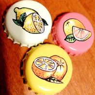 3 Kronkorken Mineralquelle Bad Brambach Garten Limonade bottle caps soft drink