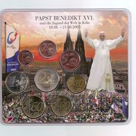 1 Cent - 2 Euro Kursmünzensatz Deutschland Papst Benedikt XVI