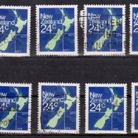 Neuseeland Mi. Nr. 840 C - 12-fach - Karte von Neuseeland o <