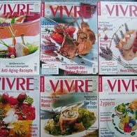 6 Ex. VIVRE - Magazin für Geniesser - verlagsneu aus 2004 + 2005