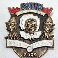 Anstecknadel Plakette AWUH Alles wega unserm Hofhem, 100 Jahre KG Hofheim 2000
