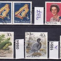 Neuseeland Mi. Nr. 859 (2er-Paar) + 937 + 962 + 984 + 1051 Al o <