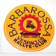 Aufkleber Barbarossa Kaiserslautern 1959 - 1984 Vespaclub Ralley Club. Werbeartikel