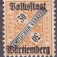Württemberg Dienstmarke 266 * #018013
