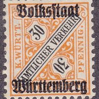 Württemberg Dienstmarke 266 * #018016