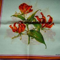 bedrucktes taschentuch Kunstdruck pflanzen Rose Ilex Tulpe iris margerite 25x25 Dahli