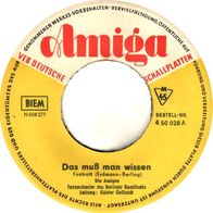 Die Amigos: Das Muß Man Wissen / Das Hemmann-Quintett: Kleine Anneliese 45 single 7"