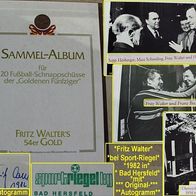 Album + 20 Fußball-Sammelbilder Fritz Walter´s(19)54er Gold + Orig.-Autogramm von 1982