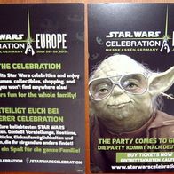 YODA Star Wars Celebration EUROPE Germany ESSEN 2013 Flyer The Party comes to Germany