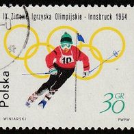 Polen Michel 1458 A Gestempelt o mit Gummi - Olympische Winterspiele / Slalom
