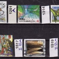 Neuseeland Mi. Nr. 1183 A + 1251 A + 1314 + 1377 + 1517 IBA + 1519 IBA o <