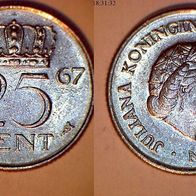 Niederlande 25 Cent 1967 (1792)