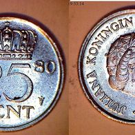 Niederlande 25 Cent 1980 (1810)