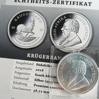 Südafrika 2018 Krügerrand 1 Unze Silber