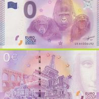 0 Euro Schein La Valee des Singes UEAK 2015-1 selten Nr 6492