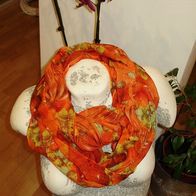 Schal Rundschal Loop orange/ rot Früchte NEU