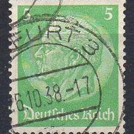 D. Reich 1933, Mi. Nr. 0515 / 515, Hindenburg Medaillon WZ 4, gestempelt #00201