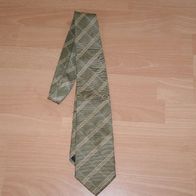 Herren-Krawatte, hellgrün mit Karostreifen