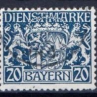 Bayern Dienstmarken gestempelt Michel Nr. 20
