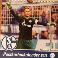 Schalke 04 Sammelkartenkalender - Kalender 2018, sehr gut erhalten