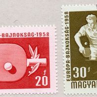 Ungarn - 1958 Tischtennis EM Mi.-Nr. 1542-1543 gest. (801)
