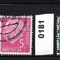 Bundesrepublik Deutschland Mi. Nr. 165 Kriegsgefangene + 179 + 181 + 184 Heuss (3) o