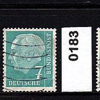 Bundesrepublik Deutschland Mi. Nr. 165 Kriegsgefangene + 181 + 183 + 185 Heuss (3) o