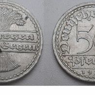 Deutsches Reich 50 Pfennig 1922 "A" ## Kof7