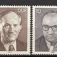 DDR 1985 Persönlichkeiten der deutschen Arbeiterbewegung MiNr. 2920 - 2922 postfrisch