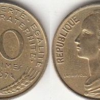 Frankreich 10 Centimes 1967 (m447)