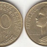 Frankreich 10 Centimes 1977 (m448)