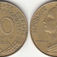 Frankreich 20 Centimes 1963 (m449)