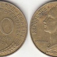 Frankreich 20 Centimes 1967 (m451)