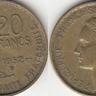 Frankreich 20 Francs 1952 B (m457)