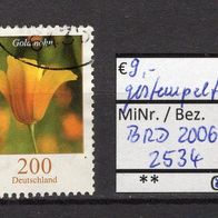 BRD / Bund 2006 Freimarken: Blumen (XII) MiNr. 2534 gestempelt
