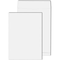 300 Faltentaschen C4 weiß 130g/qm haftklebend mit Fenster 2 cm Klotzboden 