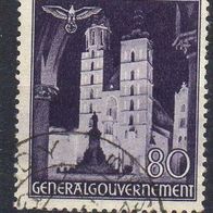 Generalgouvernement 1940, Mi. Nr. 0050 / 50, Freimarken, gestempelt #08030