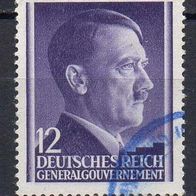 Generalgouvernement 1941, Mi. Nr. 0075 / 75, Freimarken Hitler, gestempelt #08037