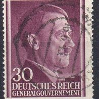 Generalgouvernement 1941, Mi. Nr. 0079 / 79, Freimarken Hitler, gestempelt #08041