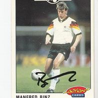 Panini Action Cards Fussball 1992/93 Nationalspieler Manfred Binz Nr 2