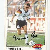 Panini Action Cards Fussball 1992/93 Nationalspieler Thomas Doll Nr 5