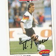 Panini Action Cards Fussball 1992/93 Nationalspieler Andreas Thom Nr 20