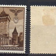 Generalgouvernement 1940, Mi. Nr. 0040 / 40, Freimarken Bauwerke, ungebraucht #08067
