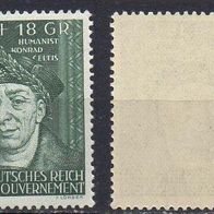 Generalgouvernement 1944, Mi. Nr. 0120 / 120, Kulturträger, postfrisch #08094