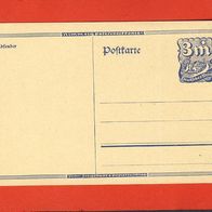 Deutsches Reich 1921 3 Mark Ganzsache Postkarte Postreiter P150.I ungebraucht