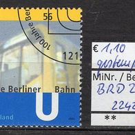 BRD / Bund 2002 100 Jahre Berliner U-Bahn MiNr. 2242 gestempelt -4-