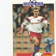 Panini Action Cards Fussball 1992/93 Thomas von Heesen Hamburger SV Nr 89
